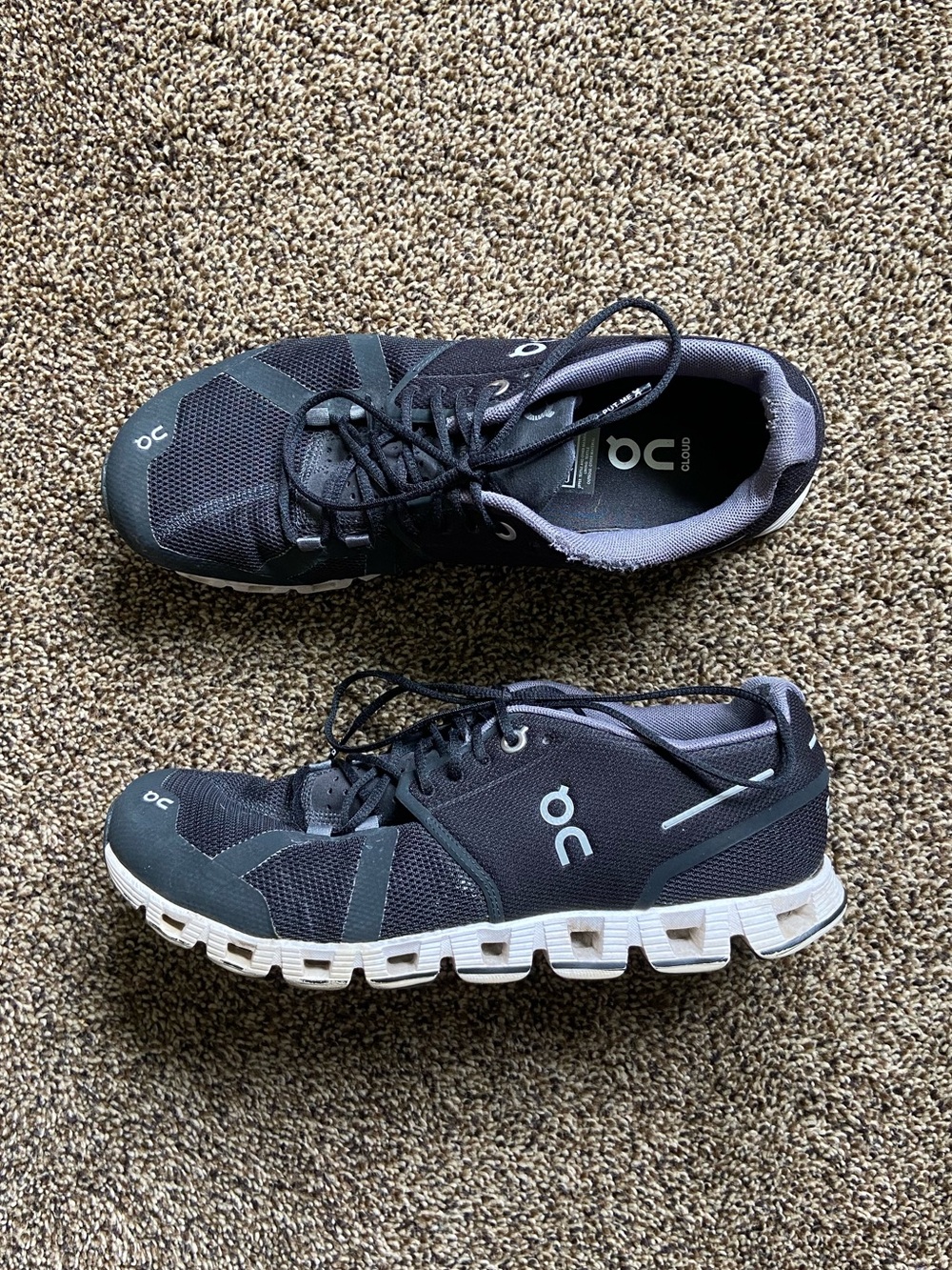 On Cloud Running Shoes Black Women 8.5
